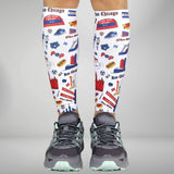 Chicago Doodle Compression Leg Sleeves