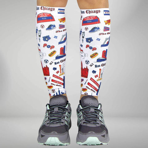 Chicago Doodle Compression Leg Sleeves