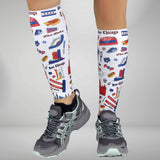 Chicago Doodle Compression Leg Sleeves