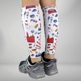 Chicago Doodle Compression Leg Sleeves
