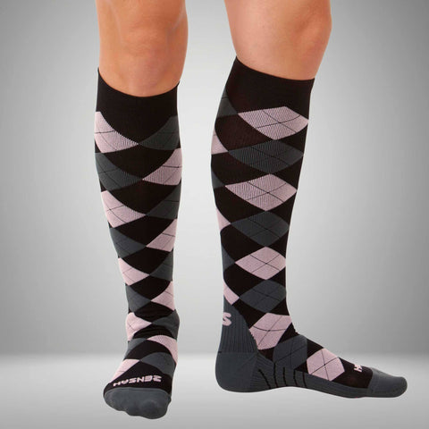 Argyle Compression Socks