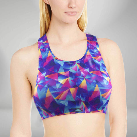 Retro Triangles Sports Bra