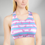 Summer Flamingo Sports Bra
